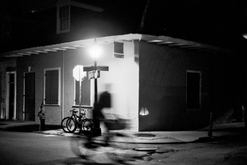 biking at night in the french quarter